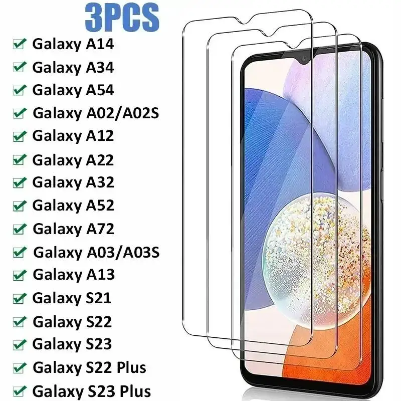 3PCS Protective Galaxy A14 A34 A54 A02 A12 A52 A72 A03 A13 Screen Protector For Samsung S21 S22 S23 Plus Glass
3PCS Protective Galaxy A14 A34 A54 A02 A12 A52 A72 A03 A13 Screen Protector For Samsung S21 S22 S23 Plus Glass