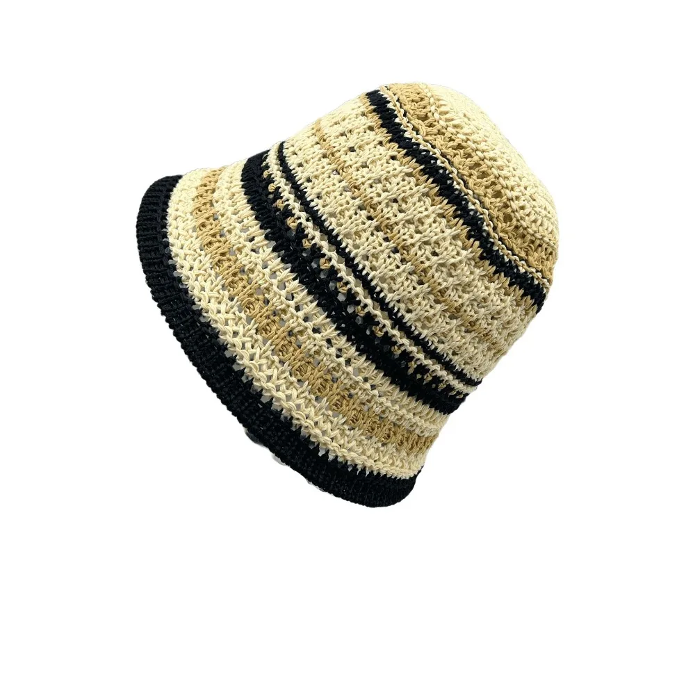 Foldable Colorful Knitted Bucket Hat Stripe Temperament Fisherman Hat Breathable Korean Style Sun Protection Cap Summer
Foldable Colorful Knitted Bucket Hat Stripe Temperament Fisherman Hat Breathable Korean Style Sun Protection Cap Summer