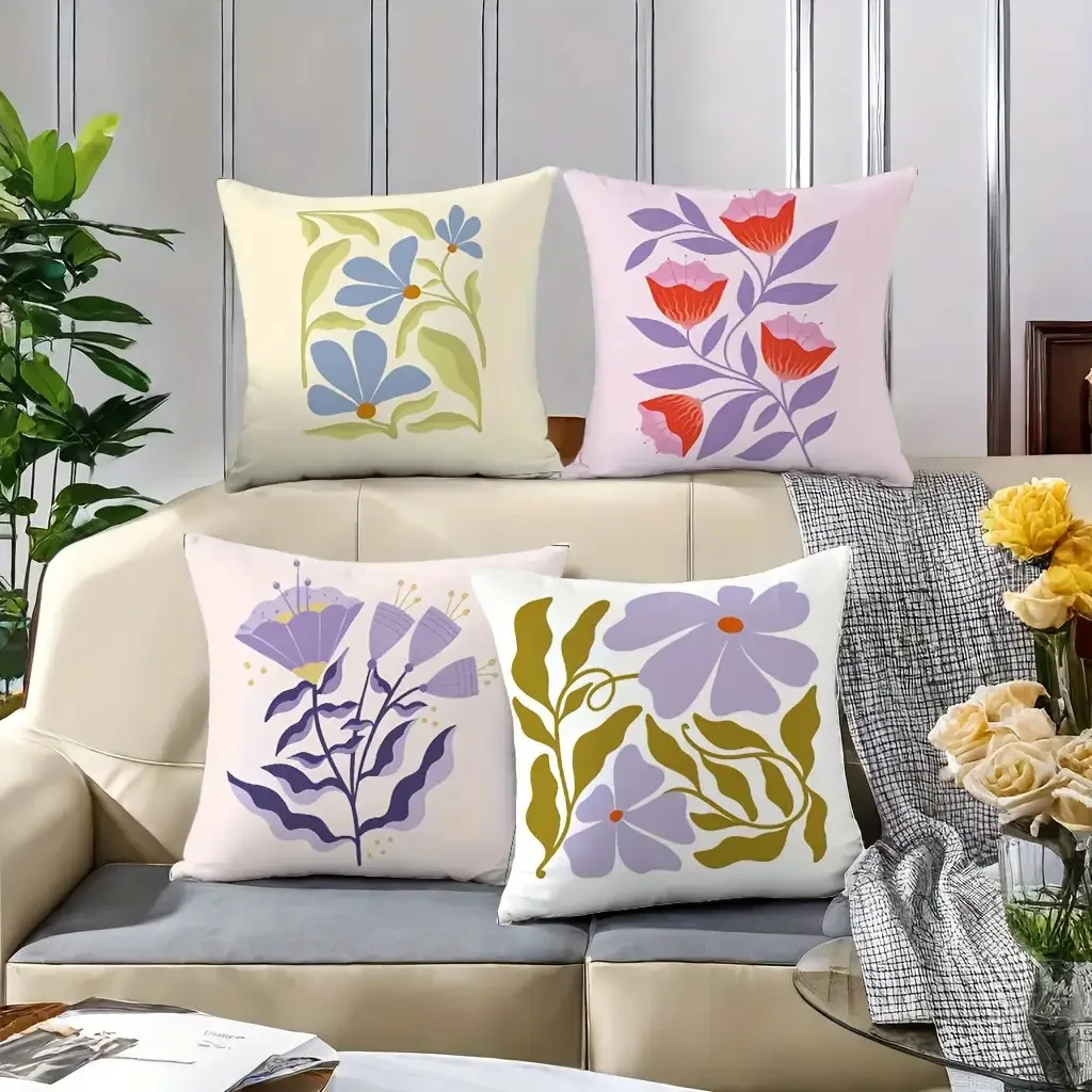 4pcs Floral leaf patterns double-sided Printed pillow cover Short plush Suitable living rooms bedrooms sofas throw cushion cover
4pcs Floral leaf patterns double-sided Printed pillow cover Short plush Suitable living rooms bedrooms sofas throw cushion cover