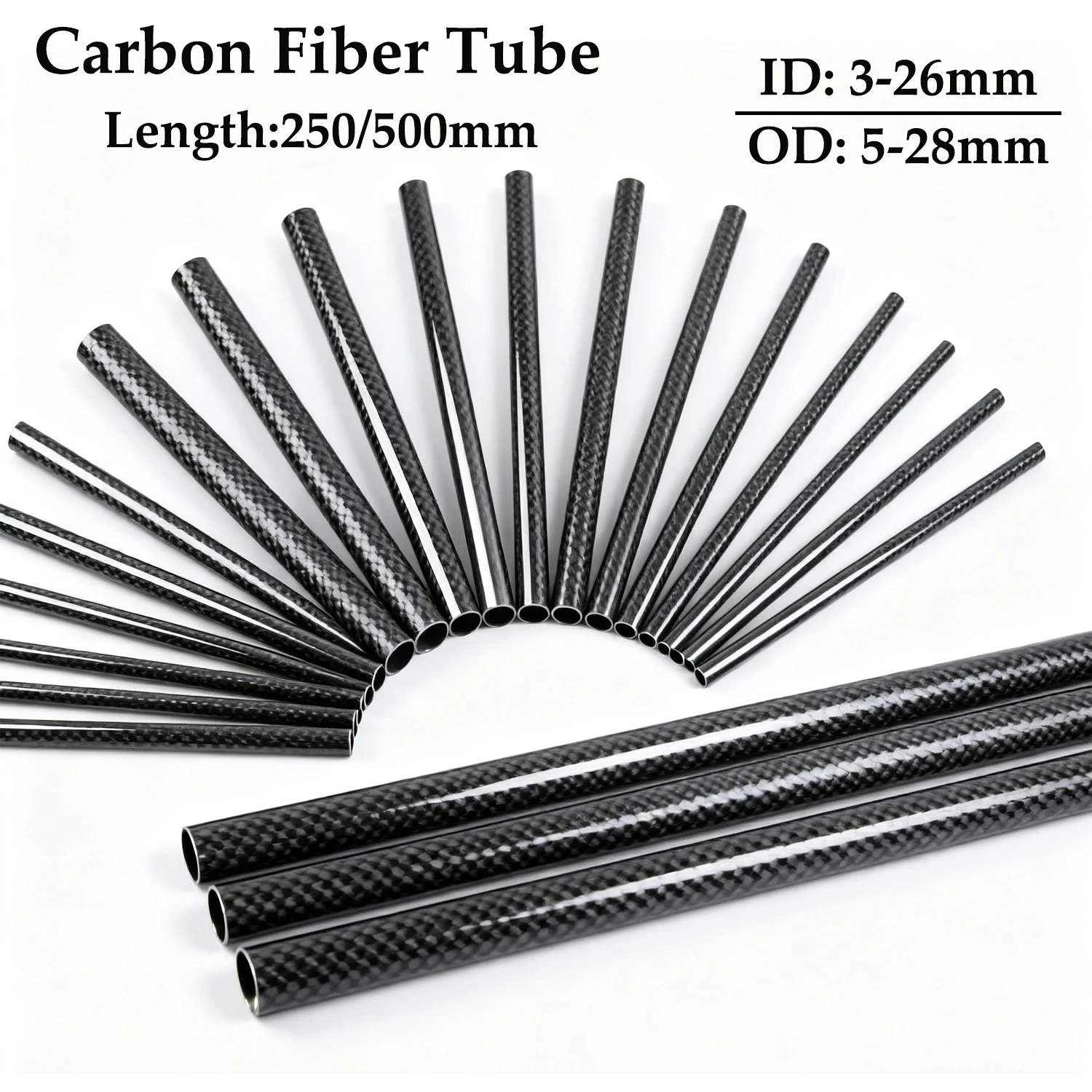 1PCS 3K Carbon Fiber Tube Twill Matte 250/500mm Diameter Remote Control Aircraft Model Accessories Length 250/500mm
1PCS 3K Carbon Fiber Tube Twill Matte 250/500mm Diameter Remote Control Aircraft Model Accessories Length 250/500mm