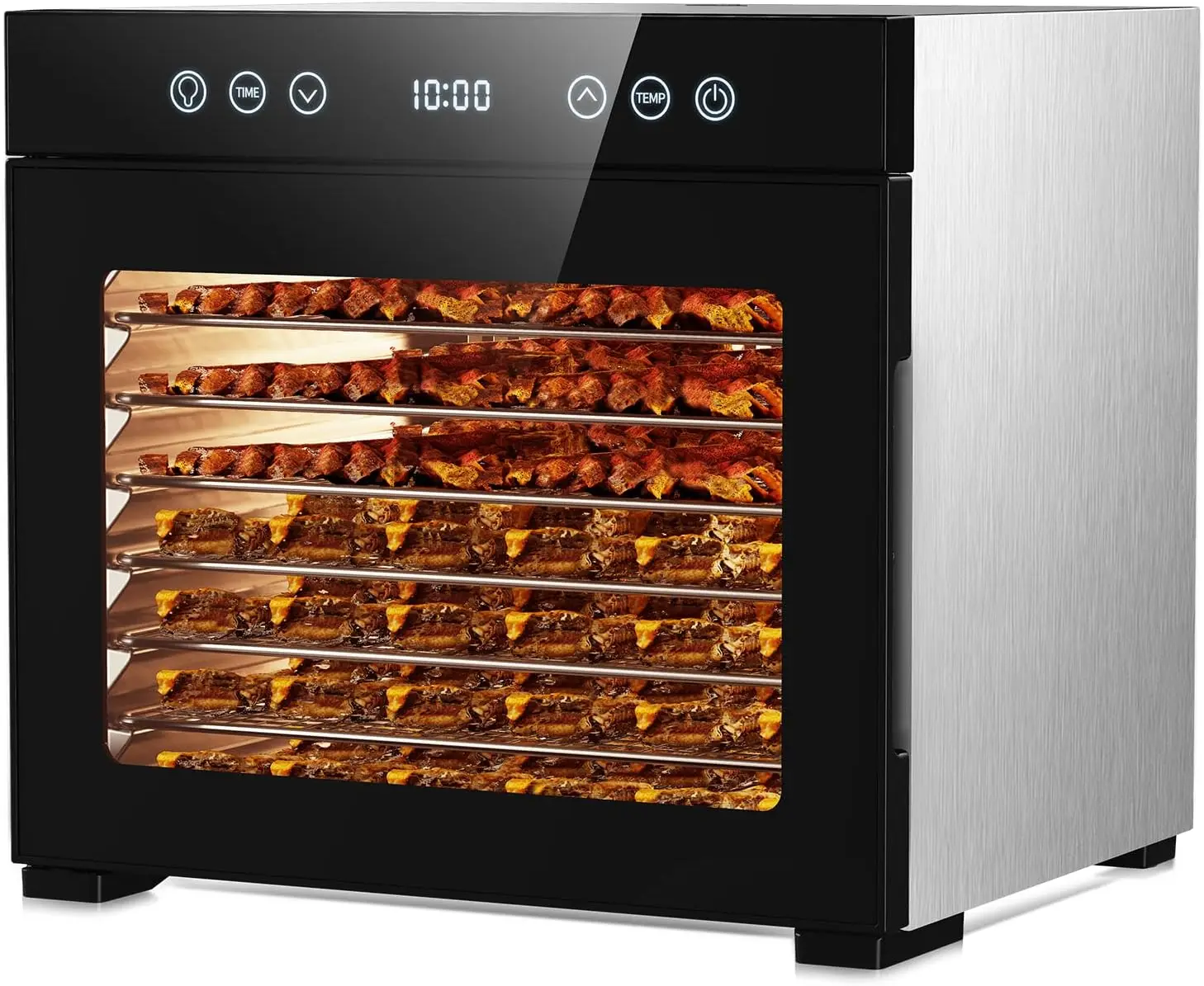 Food Dehydrator Machine, Powerful Food Dryer with 8 Stainless Steel Trays, Adjustable Temperature up to 167°F & 48-Hour Timer fo
Food Dehydrator Machine, Powerful Food Dryer with 8 Stainless Steel Trays, Adjustable Temperature up to 167°F & 48-Hour Timer fo