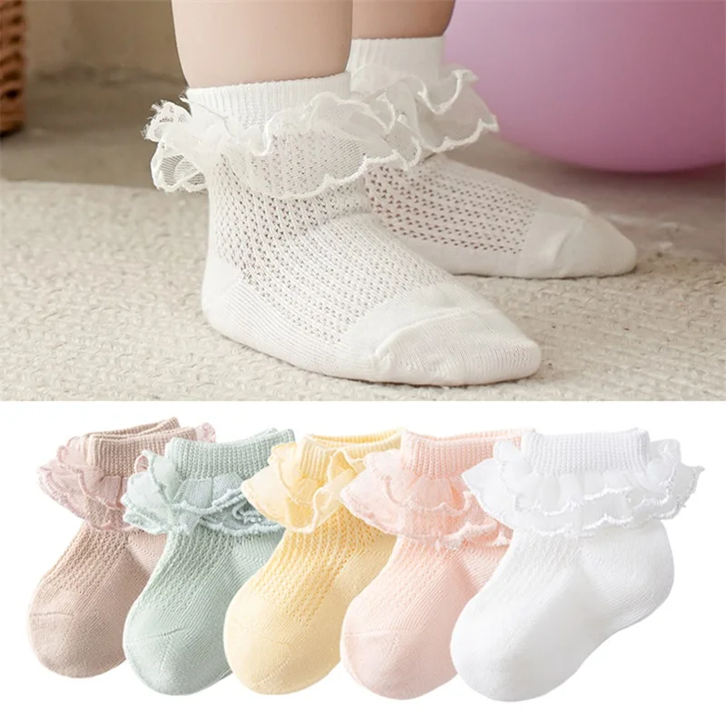 Blotona Baby Girls Breathable Socks, Cute Sweet Lace Patchwork Fine Mesh Soft Lightweight Non-slip Socks for Spring Summer
Blotona Baby Girls Breathable Socks, Cute Sweet Lace Patchwork Fine Mesh Soft Lightweight Non-slip Socks for Spring Summer