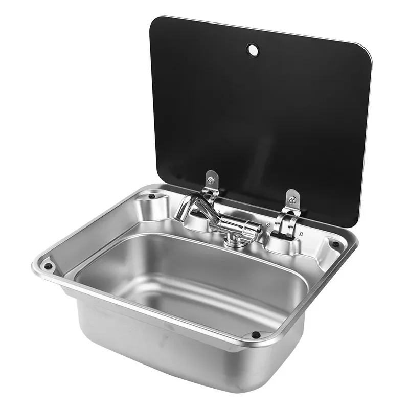 Sink, single tank, tempered, glass, cover, vegetable basin
Sink, single tank, tempered, glass, cover, vegetable basin