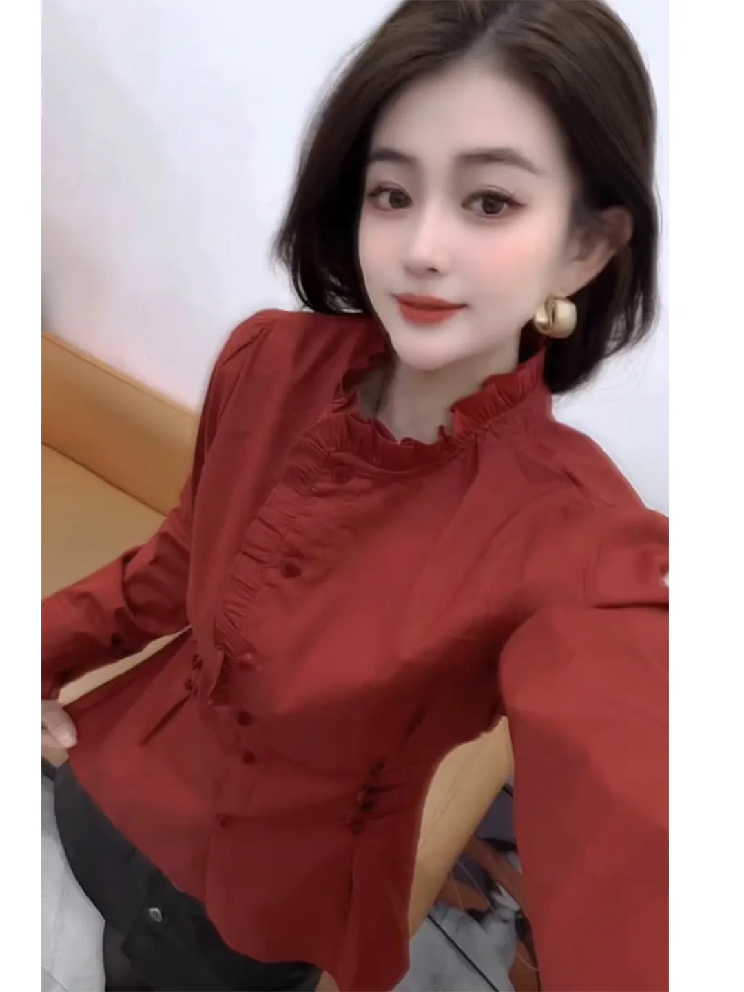 Красный винтажный женский длинный свек с разрезом на талии и эффектом похудения, модный повседневный полиэстер, весна 2026
Красный винтажный женский длинный свек с разрезом на талии и эффектом похудения, модный повседневный полиэстер, весна 2026