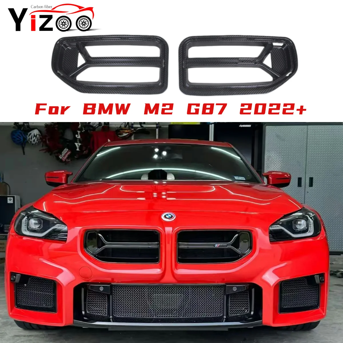 For BMW G87 M2 2022-2023 Coupe 2-Door Real Dry Carbon Fiber Car Upper Bumper Grille Hood Cover Mesh Grid Body Kit CSL Style
For BMW G87 M2 2022-2023 Coupe 2-Door Real Dry Carbon Fiber Car Upper Bumper Grille Hood Cover Mesh Grid Body Kit CSL Style
