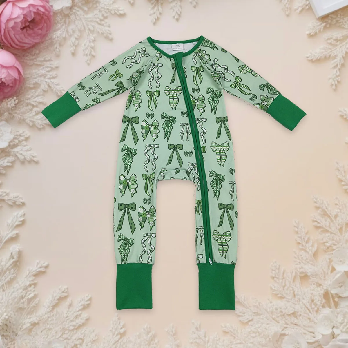 Baby Newborn Items Boy Clothes Kids Clothing St Patrick Zipper Sleeper Romper Toddler Long Sleeve Green Clover Bows Soft Cotton
Baby Newborn Items Boy Clothes Kids Clothing St Patrick Zipper Sleeper Romper Toddler Long Sleeve Green Clover Bows Soft Cotton