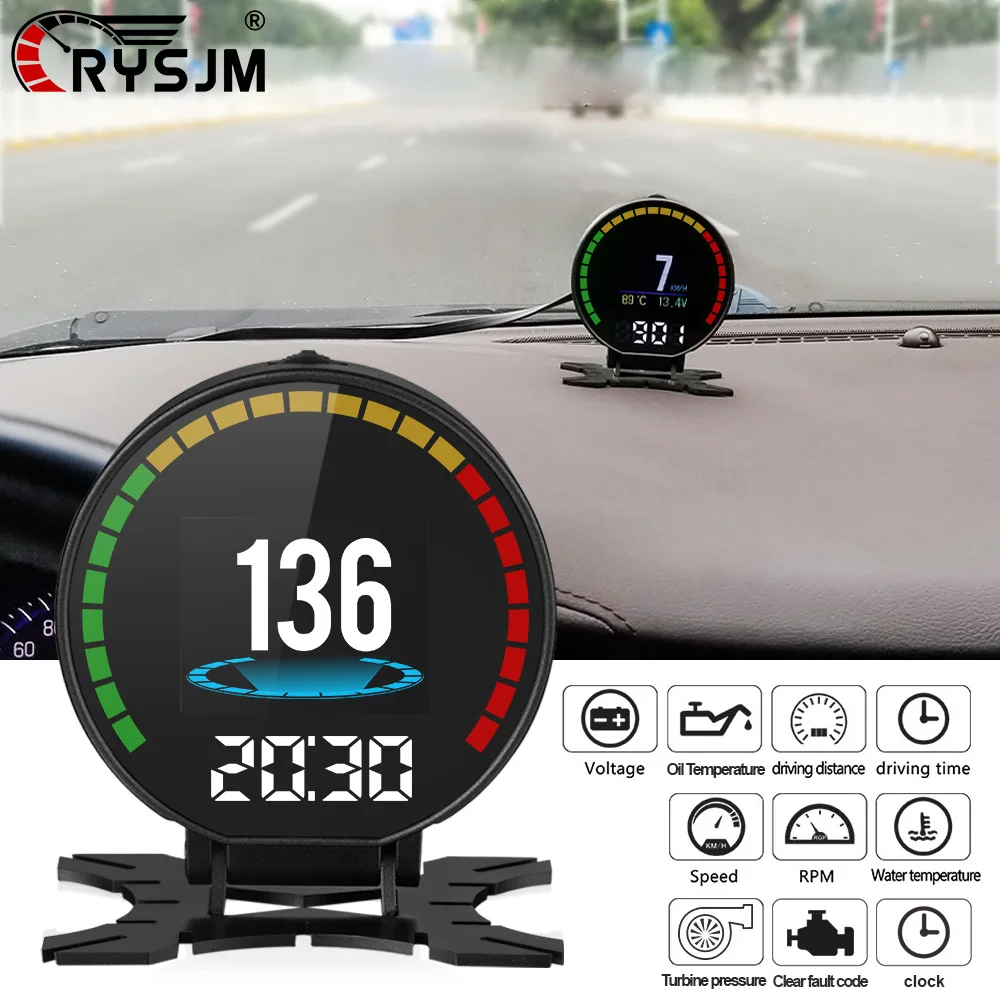 P15 OBD HUD Speed Head Up Display RPM Water Oil Temp Voltage Fuel Consumption on Board Computer Slope Meter Car Accessories hud
P15 OBD HUD Speed Head Up Display RPM Water Oil Temp Voltage Fuel Consumption on Board Computer Slope Meter Car Accessories hud
