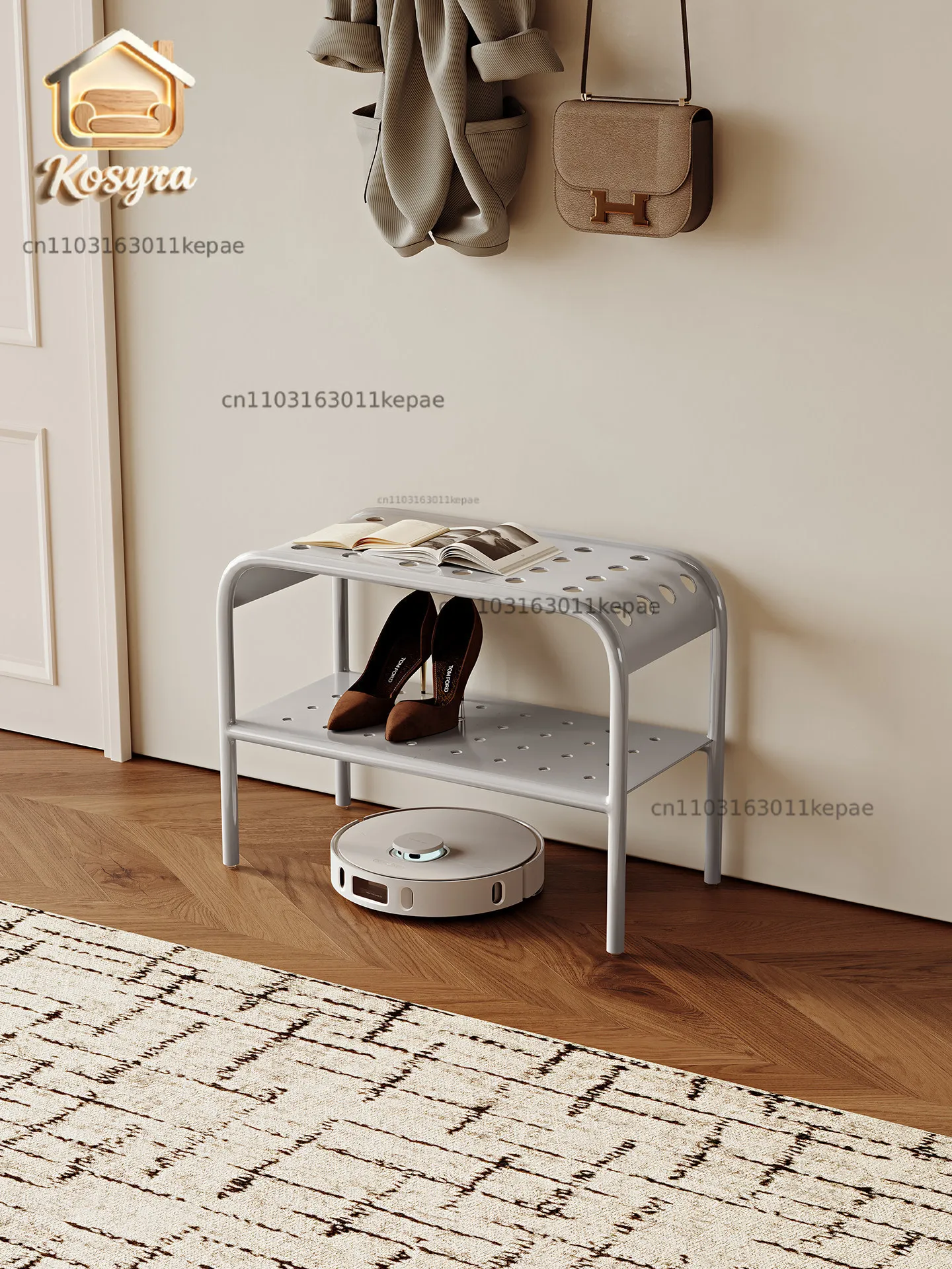 Extremely narrow home entrance sitting shoe change stool wrought iron retro medieval Bauhaus stainless steel shoe rack
Extremely narrow home entrance sitting shoe change stool wrought iron retro medieval Bauhaus stainless steel shoe rack