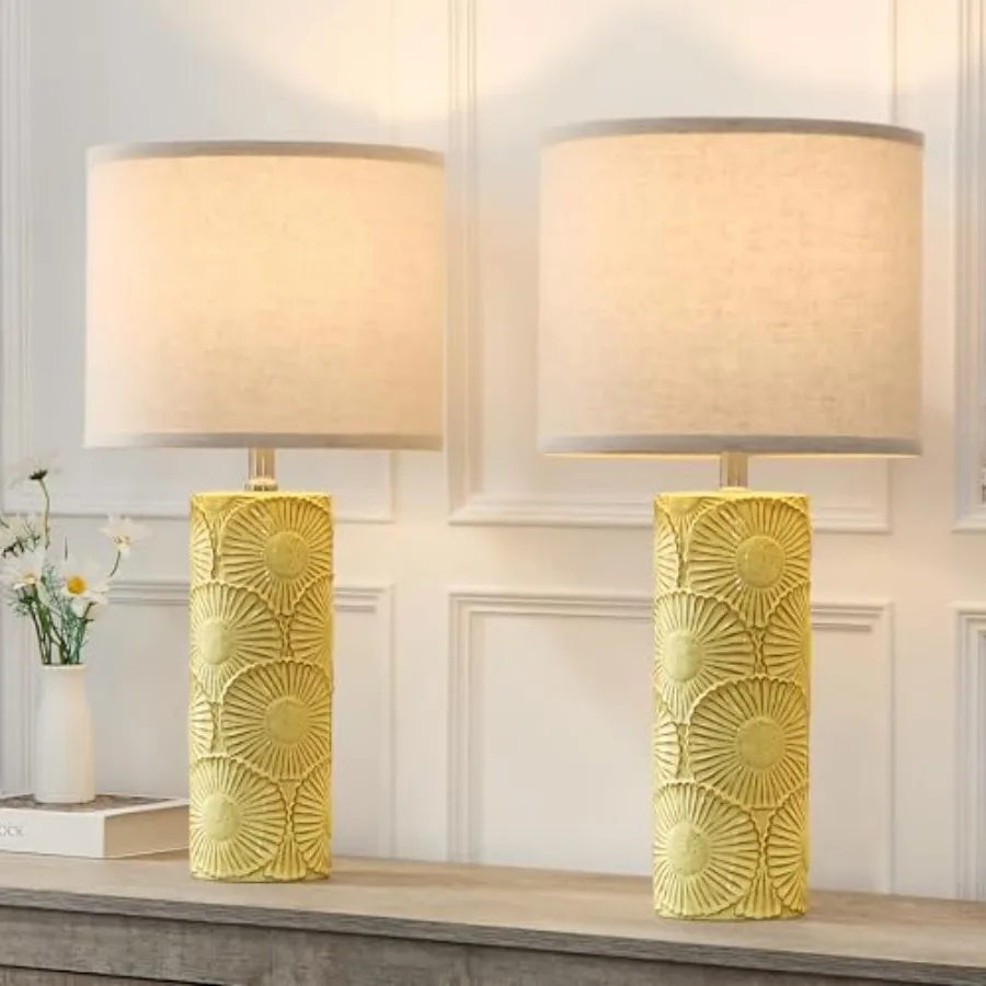 25.25" Ceramic Lamps Set of 2 for Living Room Bedroom Yellow Flower Table Lamps Set of 2 for Buffet Ceramic Bedroom Lamp for Ni
25.25" Ceramic Lamps Set of 2 for Living Room Bedroom Yellow Flower Table Lamps Set of 2 for Buffet Ceramic Bedroom Lamp for Ni