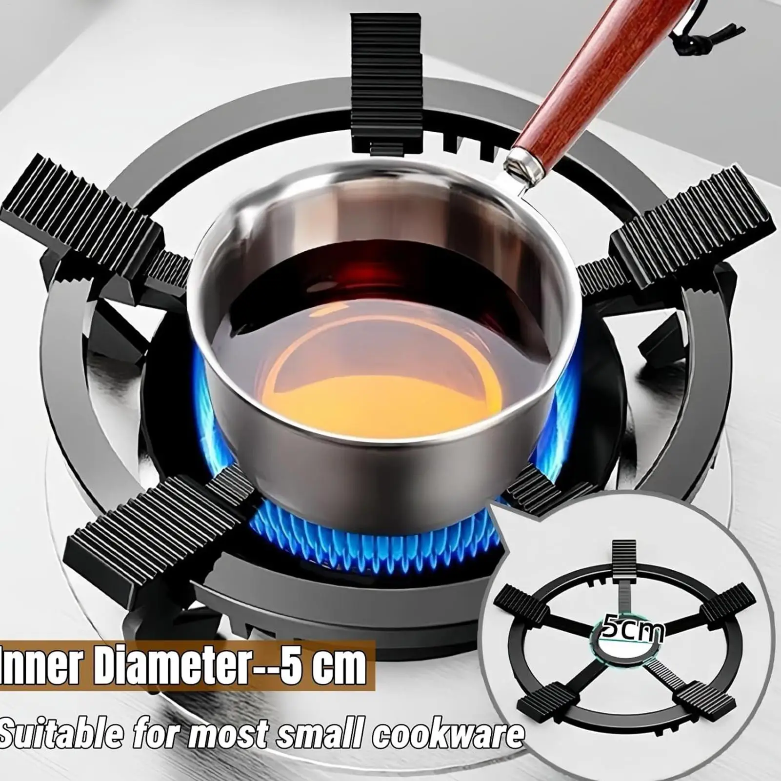 Stove Support Ring Stove Rack with Non Slip Claws Pot Rack for Kitchen Restaurant Cooking Outdoor Camping Daily Meal Party
Stove Support Ring Stove Rack with Non Slip Claws Pot Rack for Kitchen Restaurant Cooking Outdoor Camping Daily Meal Party