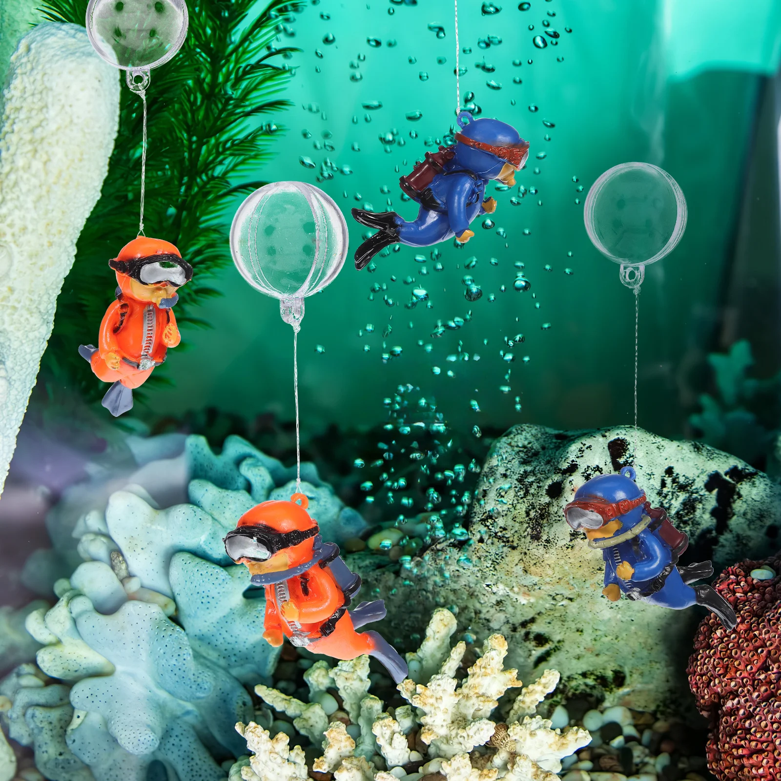 4Pcs Floating Diver Decor Vibrant Colors Cute Underwater Fish Tank Ornaments Durable Non-Fading Aquarium Decor
4Pcs Floating Diver Decor Vibrant Colors Cute Underwater Fish Tank Ornaments Durable Non-Fading Aquarium Decor
