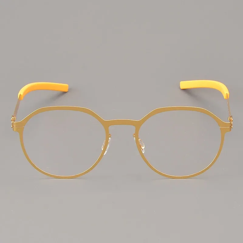 German designer handmade glasses with screw free oval shaped frames for men and women
German designer handmade glasses with screw free oval shaped frames for men and women