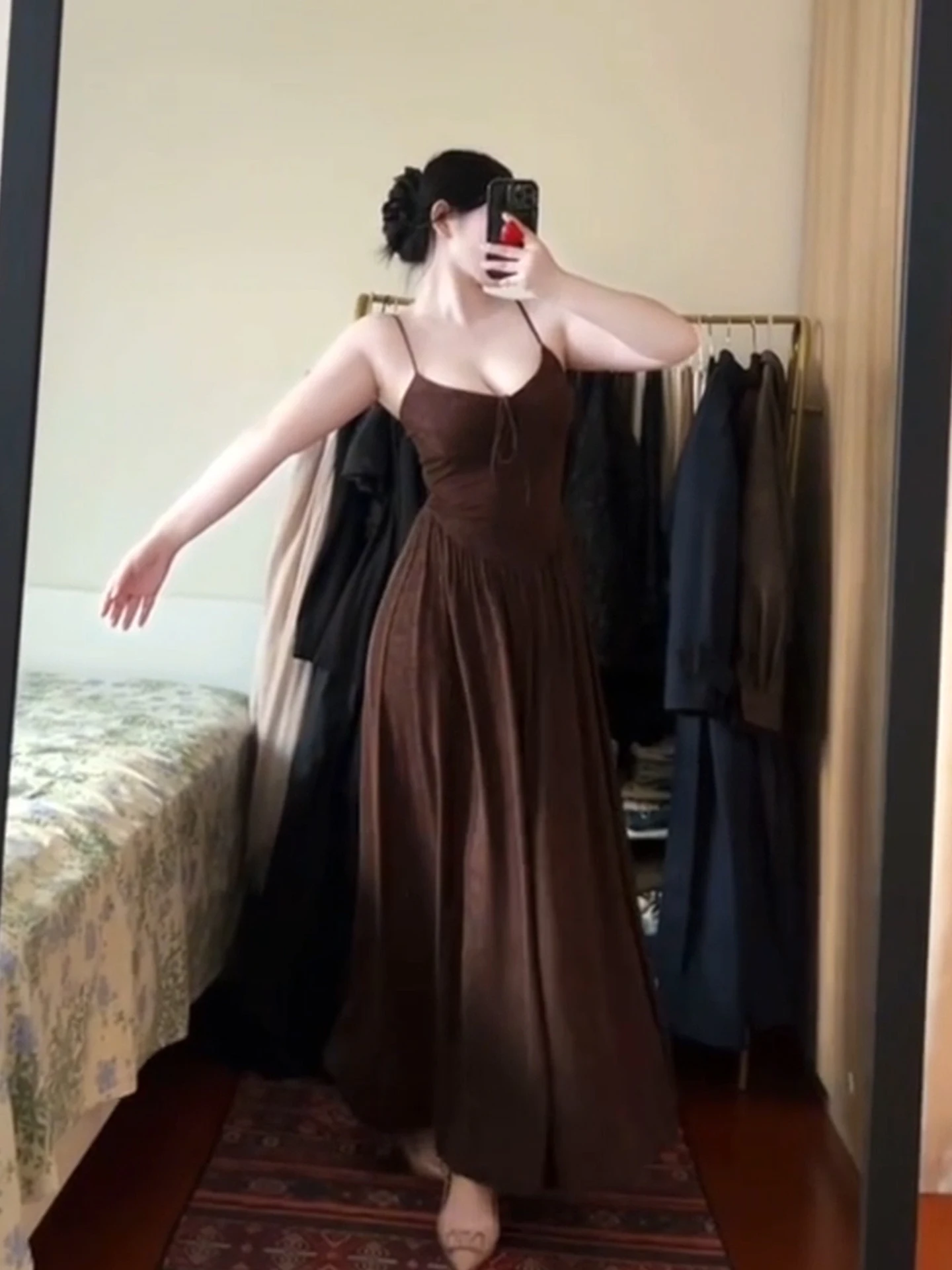 XZY Retro V-ne Strap Dr Women's plus Size Slimming Waist Tie Long Dr A-line Skirt Polyester Fiber Casual Wear
XZY Retro V-ne Strap Dr Women's plus Size Slimming Waist Tie Long Dr A-line Skirt Polyester Fiber Casual Wear