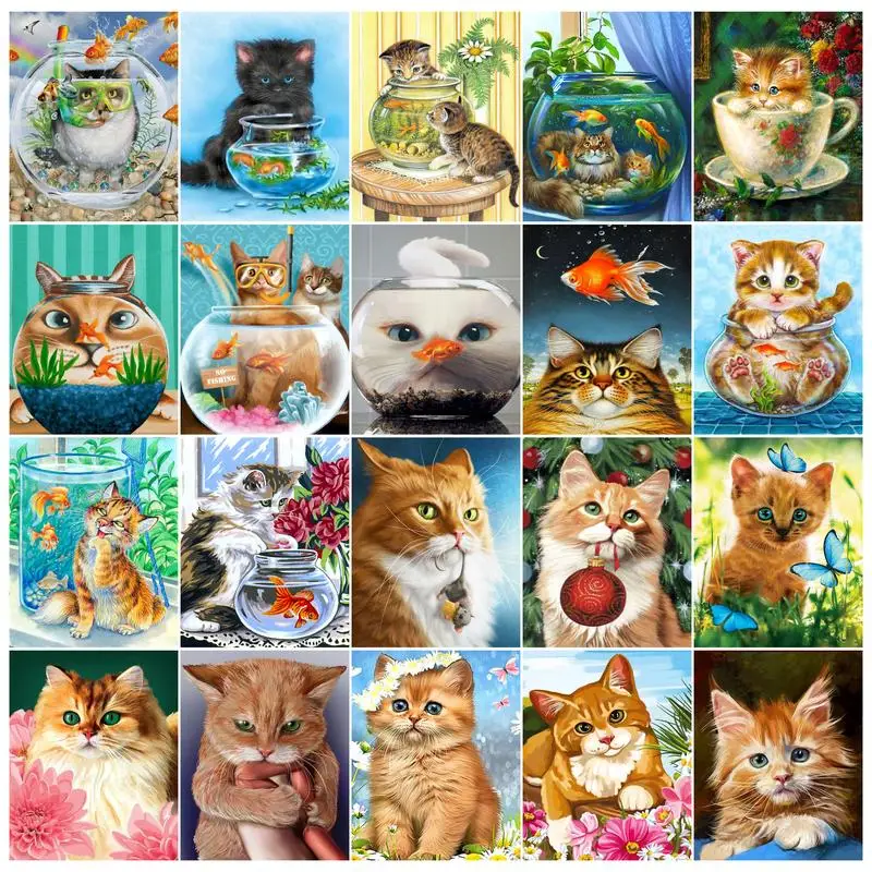 RUOPOTY Oil Painting By Numbers DIY Picture Drawing Cat And Fish Coloring By Numbers Handmade Wall Decor Gift For Adults
RUOPOTY Oil Painting By Numbers DIY Picture Drawing Cat And Fish Coloring By Numbers Handmade Wall Decor Gift For Adults