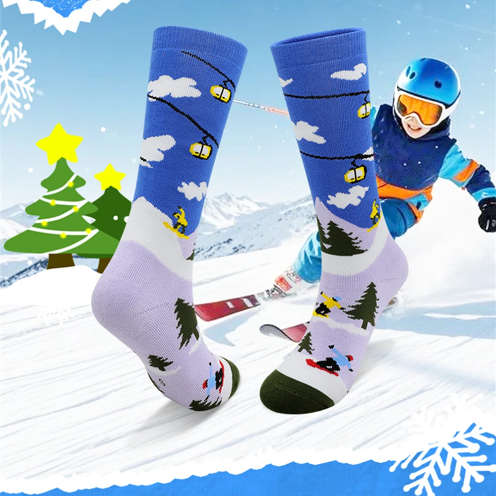 Детские зимние теплые лыжные носки для мальчиков и девочек, утепленные эластичные удобные спортивные чулки для катания на сноуборде, катания на коньках на открытом воздухе
Детские зимние теплые лыжные носки для мальчиков и девочек, утепленные эластичные удобные спортивные чулки для катания на сноуборде, катания на коньках на открытом воздухе