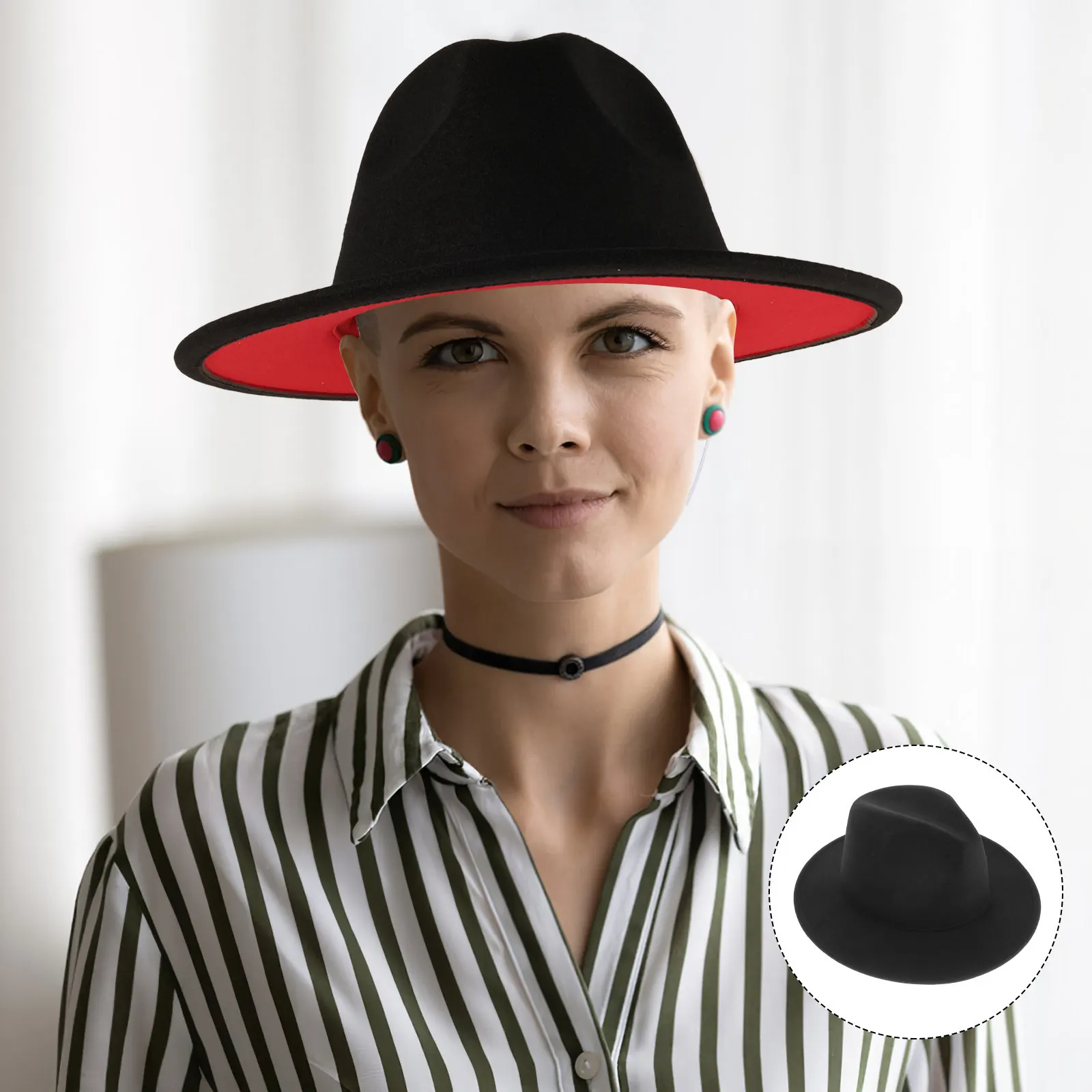 Stylish Patchwork Wool Blend Fedora Hat for Men Wide Flat Brim Jazz Dance Formal Dress Hat Winter Outdoor Wedding Stage Event
Stylish Patchwork Wool Blend Fedora Hat for Men Wide Flat Brim Jazz Dance Formal Dress Hat Winter Outdoor Wedding Stage Event