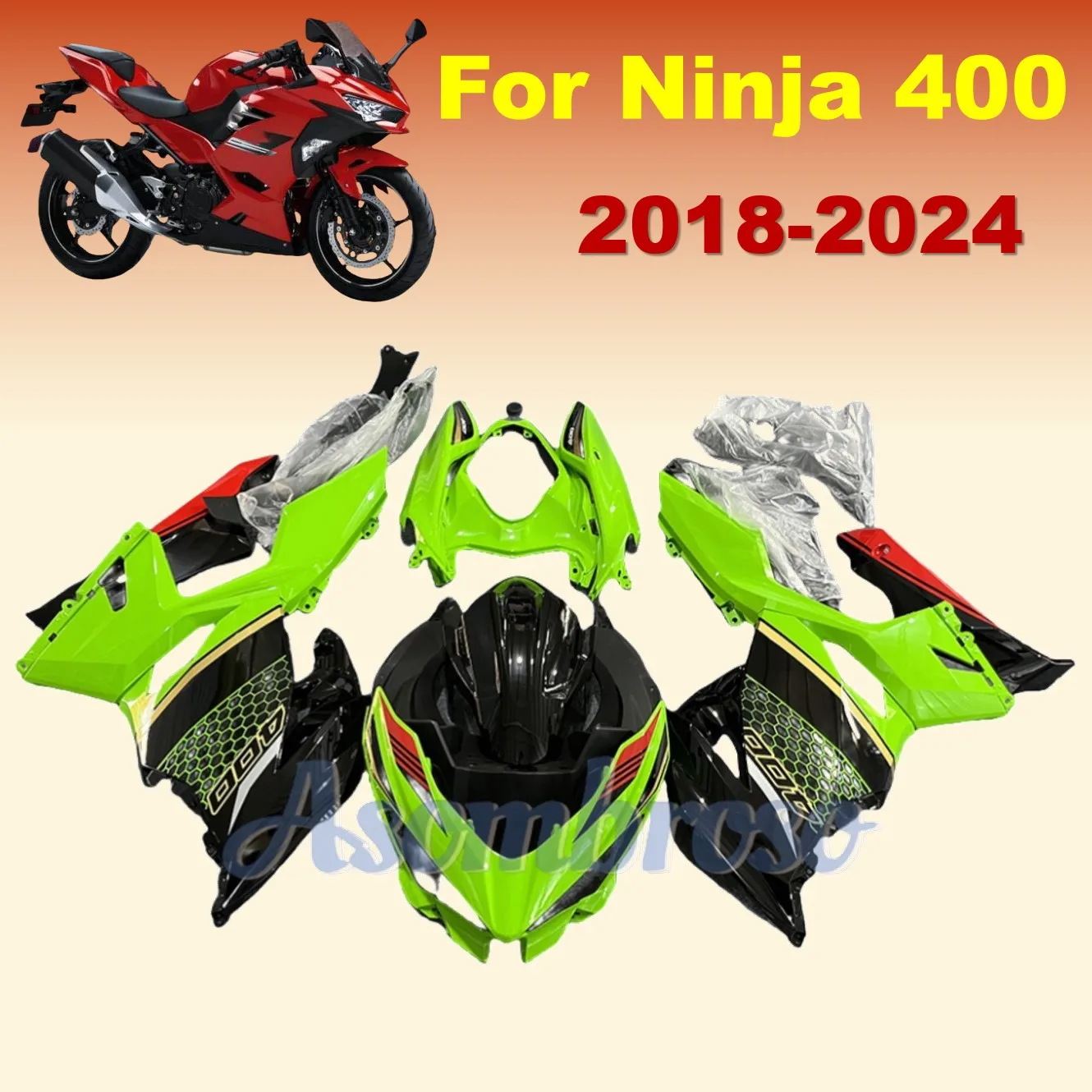 Комплект обтекателей для Ninja400 2018 2019 2020 2021 2022 2024 EX 400 18-24 EX400R, детали для ремонта мотоцикла, обтекатель
Комплект обтекателей для Ninja400 2018 2019 2020 2021 2022 2024 EX 400 18-24 EX400R, детали для ремонта мотоцикла, обтекатель