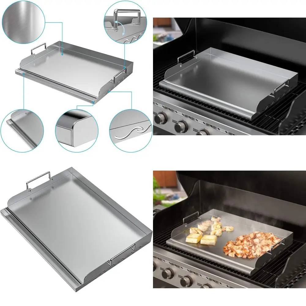 Even Heat Stainless Steel Griddle Plate for BBQ, Camping, and Outdoor Parties - 17 x 13
Even Heat Stainless Steel Griddle Plate for BBQ, Camping, and Outdoor Parties - 17 x 13