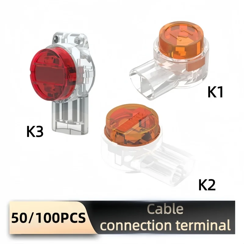 50/100PCS K1 K2 K3 Wire Splice Connector Waterproof Uy Gel Filled Wire Button Connector Clear Phone Splice Network Cable
50/100PCS K1 K2 K3 Wire Splice Connector Waterproof Uy Gel Filled Wire Button Connector Clear Phone Splice Network Cable