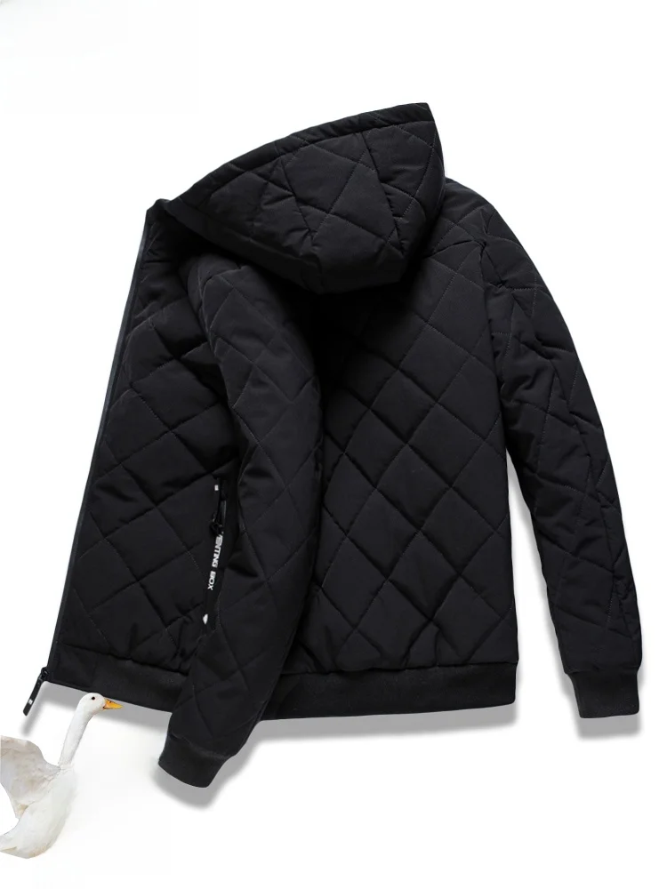 Men's Thiened Fce down Cotton Jaet Winter New Faion Hooded Coat Warmth Cotton Clothes Polyester Fiber Zipper Decoration
Men's Thiened Fce down Cotton Jaet Winter New Faion Hooded Coat Warmth Cotton Clothes Polyester Fiber Zipper Decoration