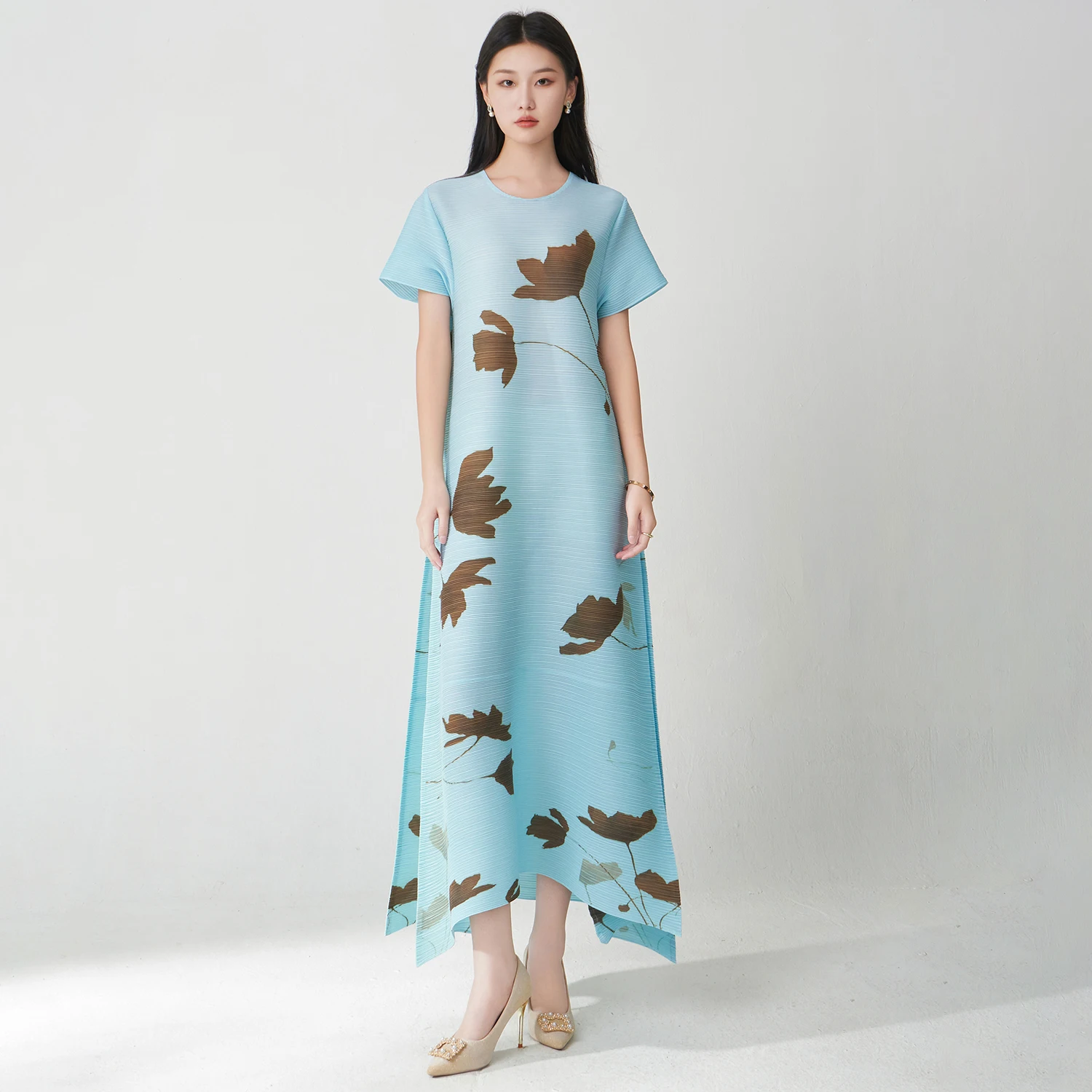 High Quality Fast Shipping Women's Elegant Dress Summer Loose Casual Women's Dress Miyake Pleated Dress
High Quality Fast Shipping Women's Elegant Dress Summer Loose Casual Women's Dress Miyake Pleated Dress