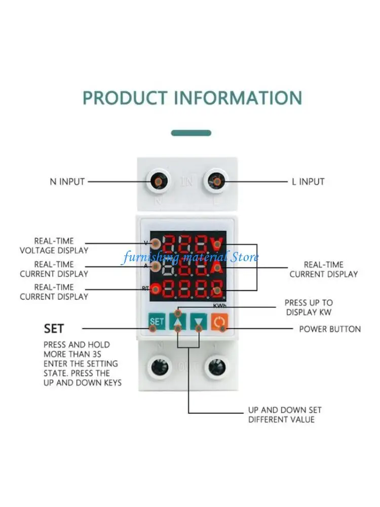 Y5GD Stable-performance Self-recovery Energy Meter Tester Electricity Usage Monitor Voltmeter Ammeter Easy Installation
Y5GD Stable-performance Self-recovery Energy Meter Tester Electricity Usage Monitor Voltmeter Ammeter Easy Installation