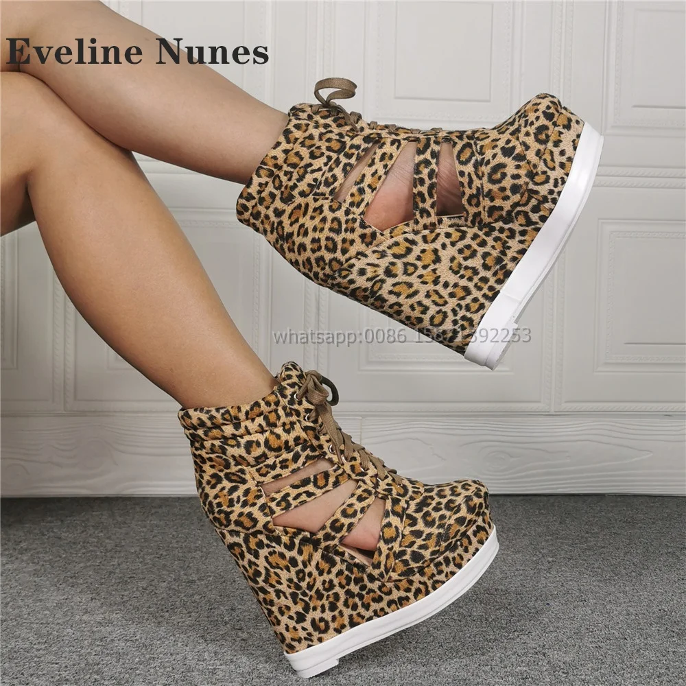 Leopard Platform Cross Tied Sandals Pointed Toe Wedges Hollow Out Sexy Women Heels Spicy Girl Party Large Size Shoes 2024 Summer
Leopard Platform Cross Tied Sandals Pointed Toe Wedges Hollow Out Sexy Women Heels Spicy Girl Party Large Size Shoes 2024 Summer