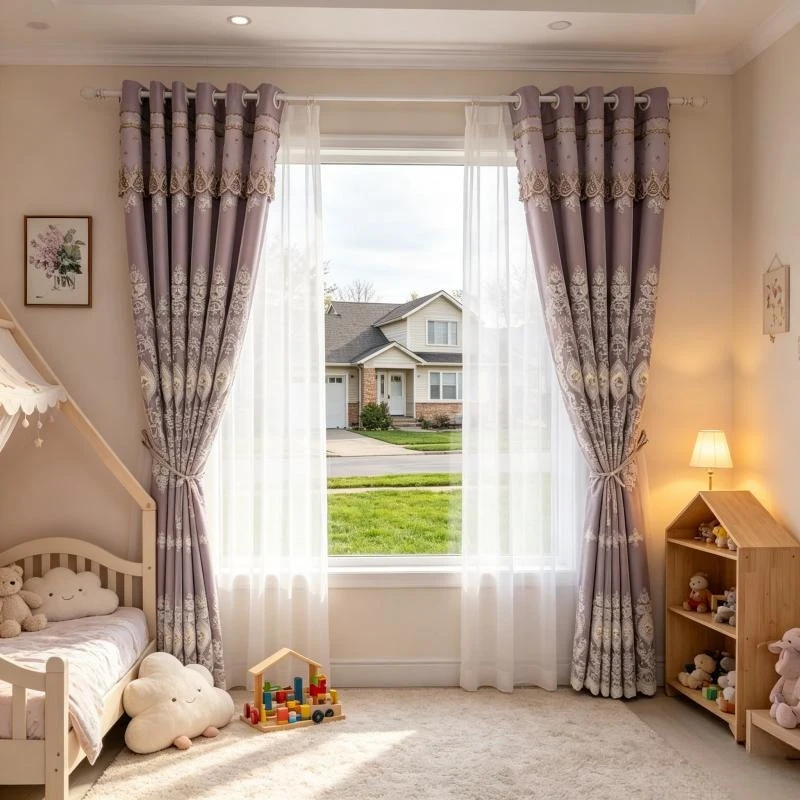 Embroidered European Double Layer Purple Yarn Curtains for Living Room Bedroom Luxury Elegant Window Custom Size
Embroidered European Double Layer Purple Yarn Curtains for Living Room Bedroom Luxury Elegant Window Custom Size