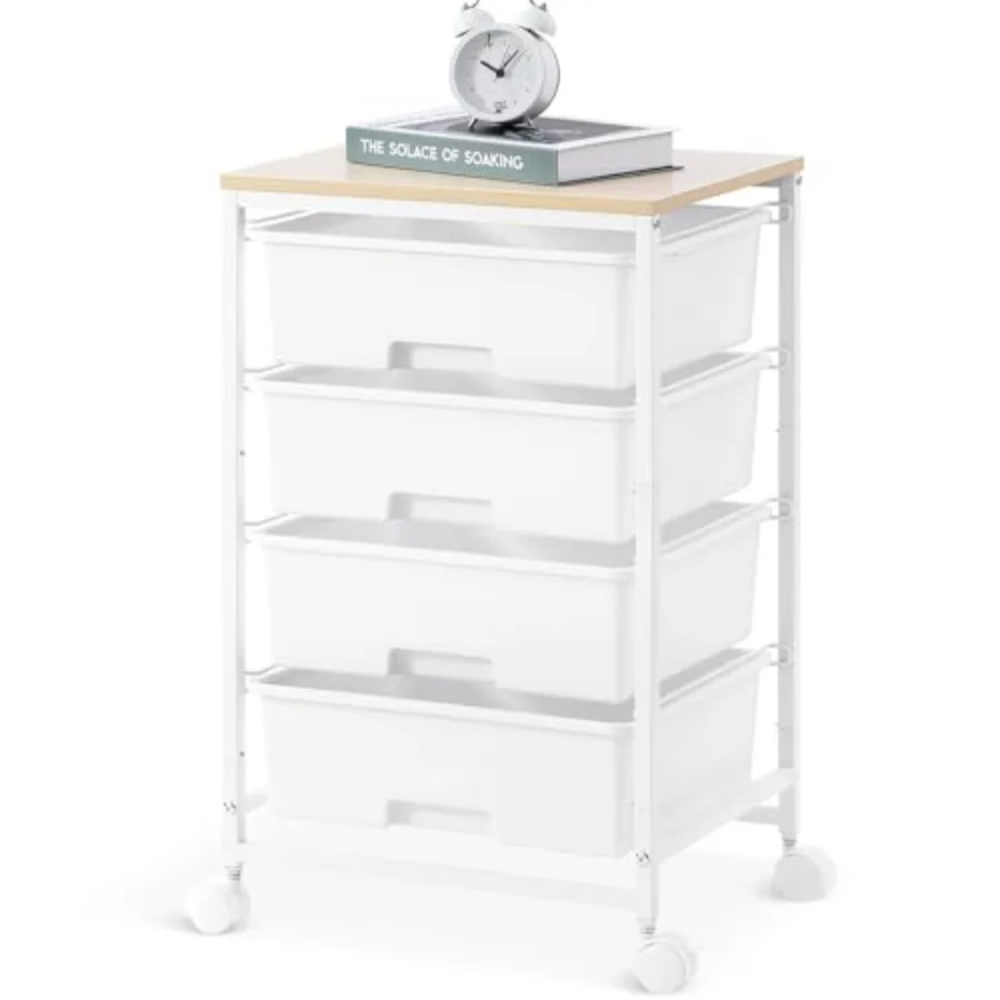 Utility Cart with 4 Drawers, Multipurpose Rolling Storage Cart with 4 Drawers and 2 Lockable Wheels, 4-Tier Rolling Storage Car
Utility Cart with 4 Drawers, Multipurpose Rolling Storage Cart with 4 Drawers and 2 Lockable Wheels, 4-Tier Rolling Storage Car