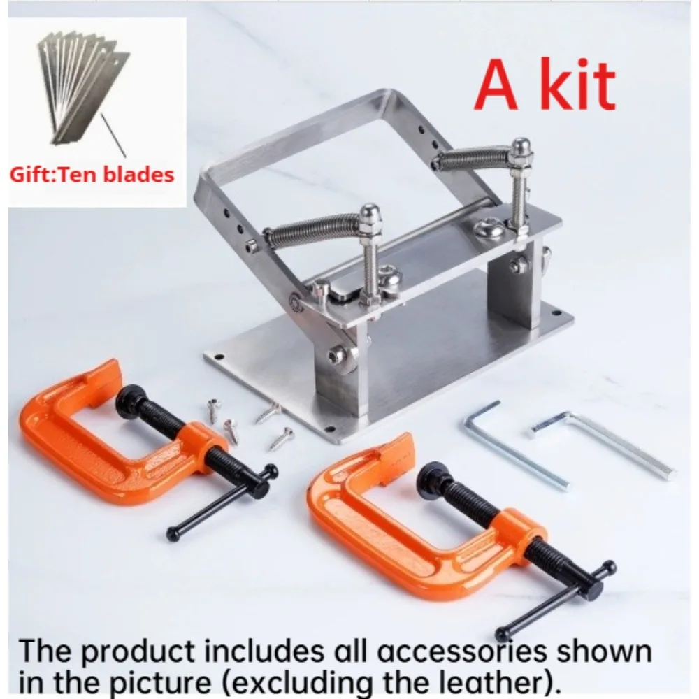 A kit Manual Stainless Steel Leather Splitter Peeling Machine,Professional Leather Cutting Tool with Blades for DIY Craft Making
A kit Manual Stainless Steel Leather Splitter Peeling Machine,Professional Leather Cutting Tool with Blades for DIY Craft Making