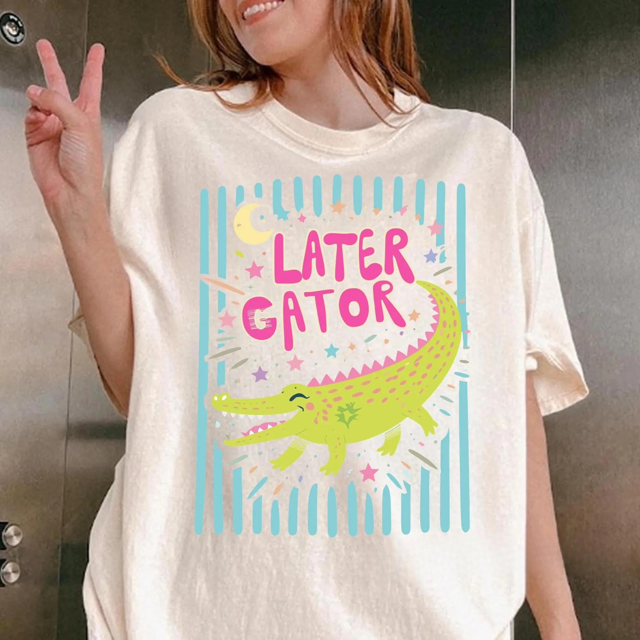 Plus Size Summer Women's Vintage Later Gator T-Shirt Cotton Breathable Stylish Versatile Street Style Oversized
Plus Size Summer Women's Vintage Later Gator T-Shirt Cotton Breathable Stylish Versatile Street Style Oversized