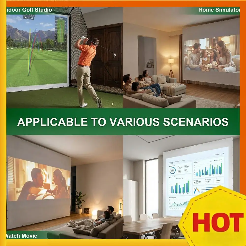 Golf Simulator Impact Screen with Bungee Cords Washable Golf Impact Screen for Training Indoor/Outdoor
Golf Simulator Impact Screen with Bungee Cords Washable Golf Impact Screen for Training Indoor/Outdoor