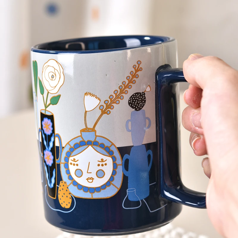 High Quality Creative Korean Beautiful Decorative Art Ceramic Coffee Cup Porcelain Walter Milk Mug
High Quality Creative Korean Beautiful Decorative Art Ceramic Coffee Cup Porcelain Walter Milk Mug