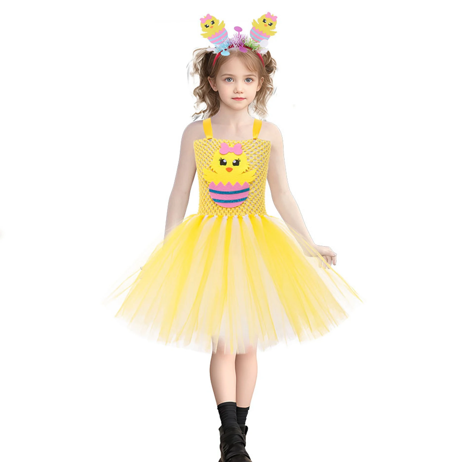 Пасхальные костюмы цыпленка для маленьких девочек, сетчатое платье с курицей и повязка на голову, комплект из 2 предметов
Пасхальные костюмы цыпленка для маленьких девочек, сетчатое платье с курицей и повязка на голову, комплект из 2 предметов