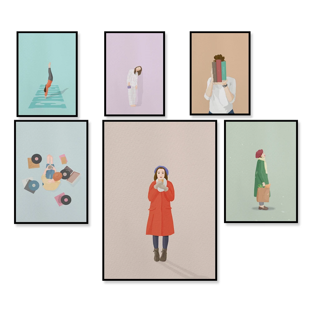 Humorous woman art for female coffee lovers, woman in pajamas poster for funny kitchen decoration
Humorous woman art for female coffee lovers, woman in pajamas poster for funny kitchen decoration