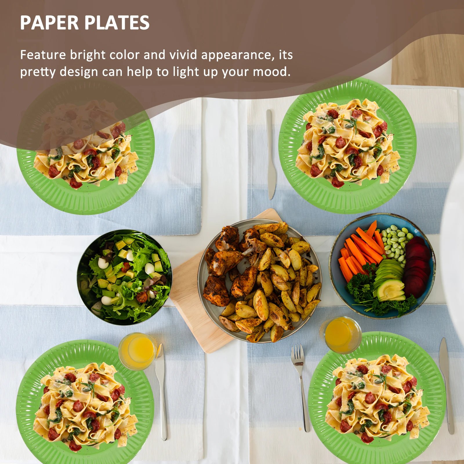 20pcs Disposable Paper Plates Green Large Party Tableware Bright Premium Eco-Friendly Birthday Holiday Celebration Supplies
20pcs Disposable Paper Plates Green Large Party Tableware Bright Premium Eco-Friendly Birthday Holiday Celebration Supplies