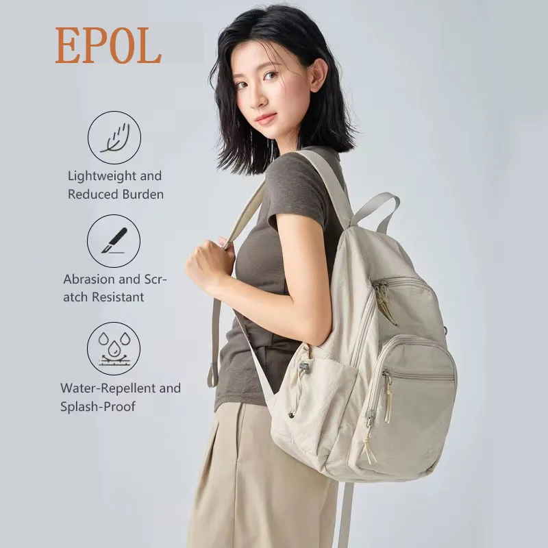 Epol 2026 Women's Large Capacity Backpack Travel School Bag College Students Lightweight Wear-resistant Laptop Backpack 3059-03
Epol 2026 Women's Large Capacity Backpack Travel School Bag College Students Lightweight Wear-resistant Laptop Backpack 3059-03
