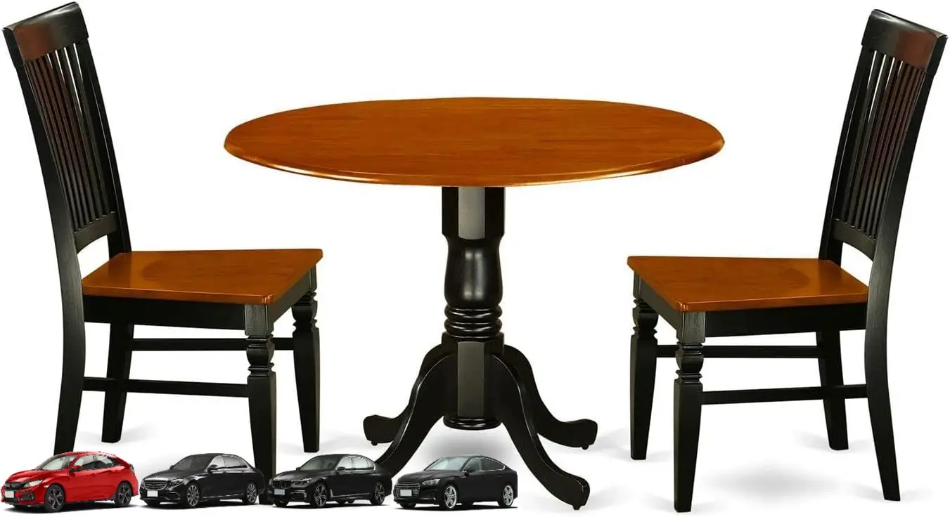 East West Furniture DLWE3-BCH-W 3 Piece Kitchen Table & Chairs Set Contains a Round Dining Table with Dropleaf and 2 Dining Room
East West Furniture DLWE3-BCH-W 3 Piece Kitchen Table & Chairs Set Contains a Round Dining Table with Dropleaf and 2 Dining Room