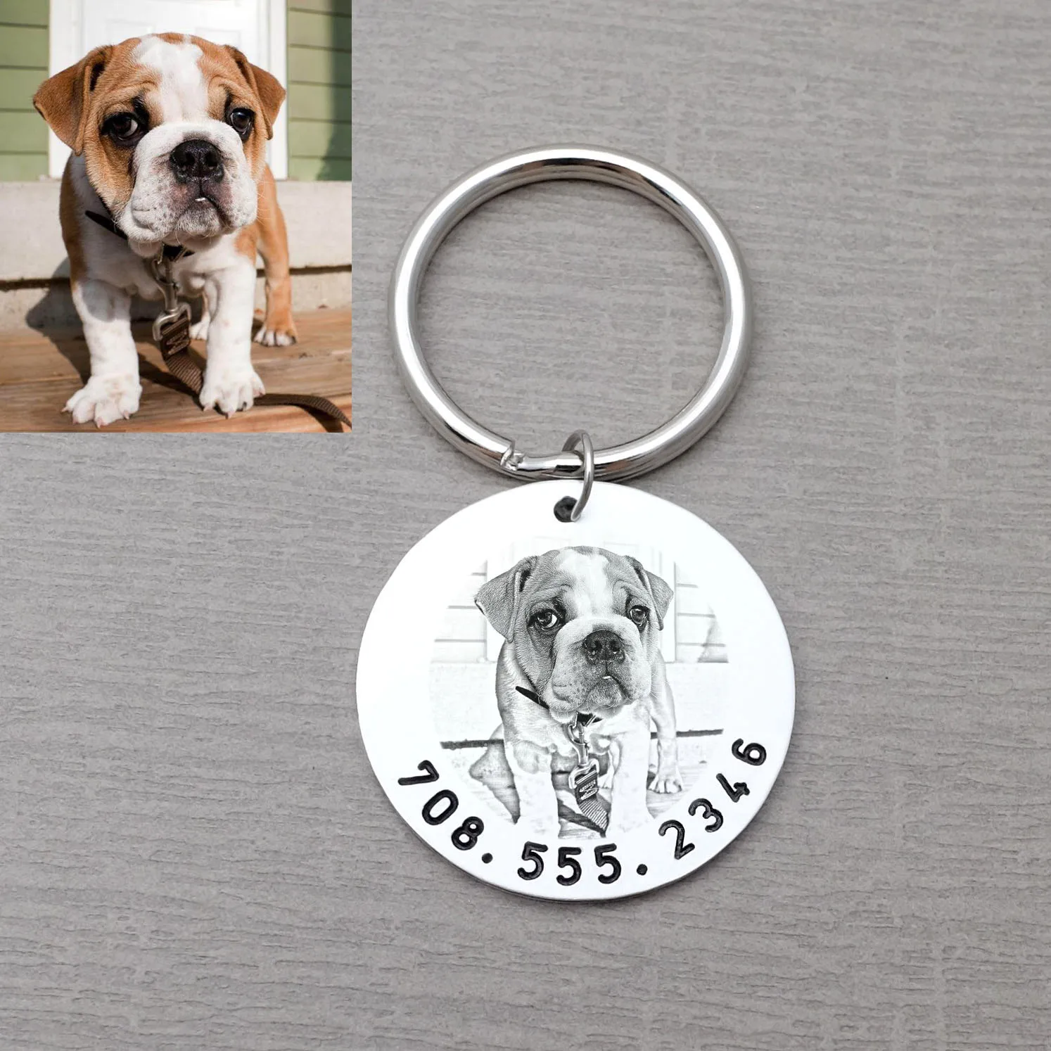 Custom Pet ID Tag with Photo, Personalized Dog ID Tag, Puppy Collar Tag, Collar Accessories
Custom Pet ID Tag with Photo, Personalized Dog ID Tag, Puppy Collar Tag, Collar Accessories