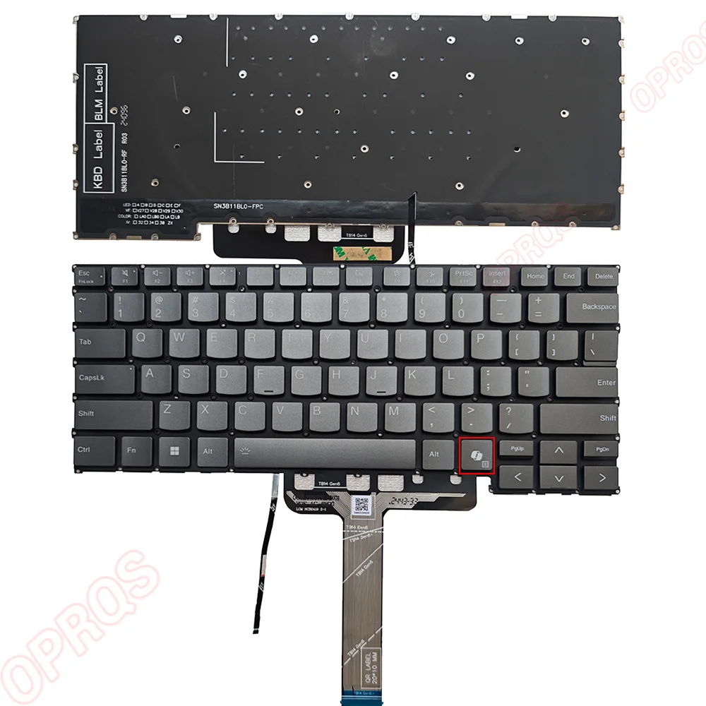 New Lenovo ThinkBook 14 G6+ IMH Laptop Keyboard US Gray With Backlit With AI Key
New Lenovo ThinkBook 14 G6+ IMH Laptop Keyboard US Gray With Backlit With AI Key