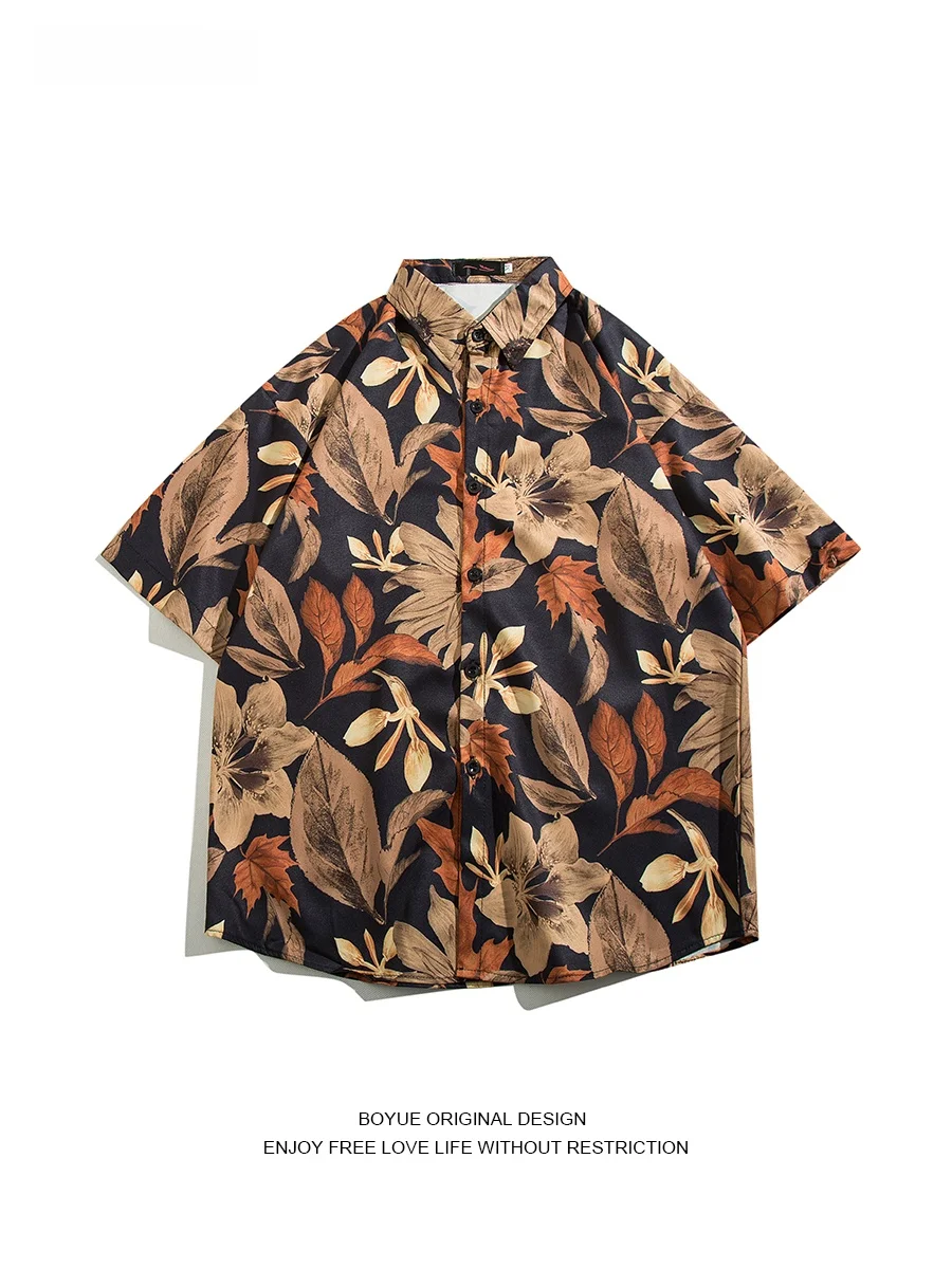 Летняя мужская футболка Boyue с цветочным принтом в юго-восточном азиатском стиле, свободного кроя, повседневная, шикарная, для молодежи, летняя одежда
Летняя мужская футболка Boyue с цветочным принтом в юго-восточном азиатском стиле, свободного кроя, повседневная, шикарная, для молодежи, летняя одежда