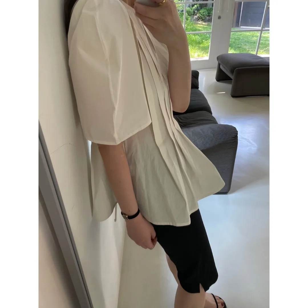 2026 Summer New Korean Style Chic Versatile Fashionable Individual Pleated Shirt Top All Matched Small Crowd Popular
2026 Summer New Korean Style Chic Versatile Fashionable Individual Pleated Shirt Top All Matched Small Crowd Popular