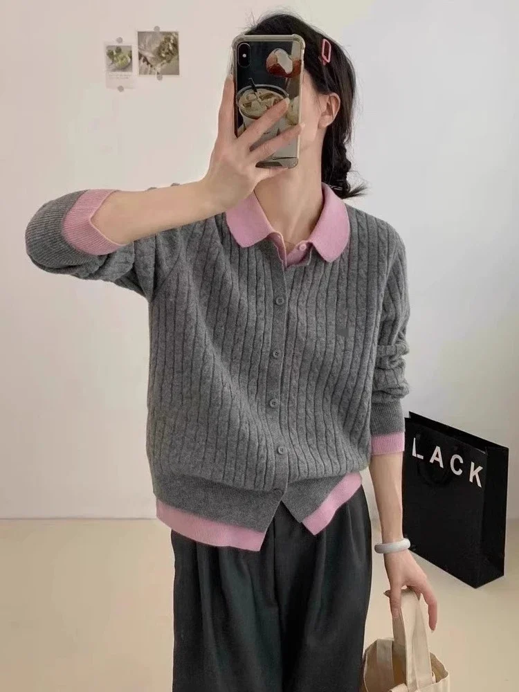 Europe station polo neck long sleeve cashmere sweater fake two-piece stitching design sweater loose casual sweater
Europe station polo neck long sleeve cashmere sweater fake two-piece stitching design sweater loose casual sweater