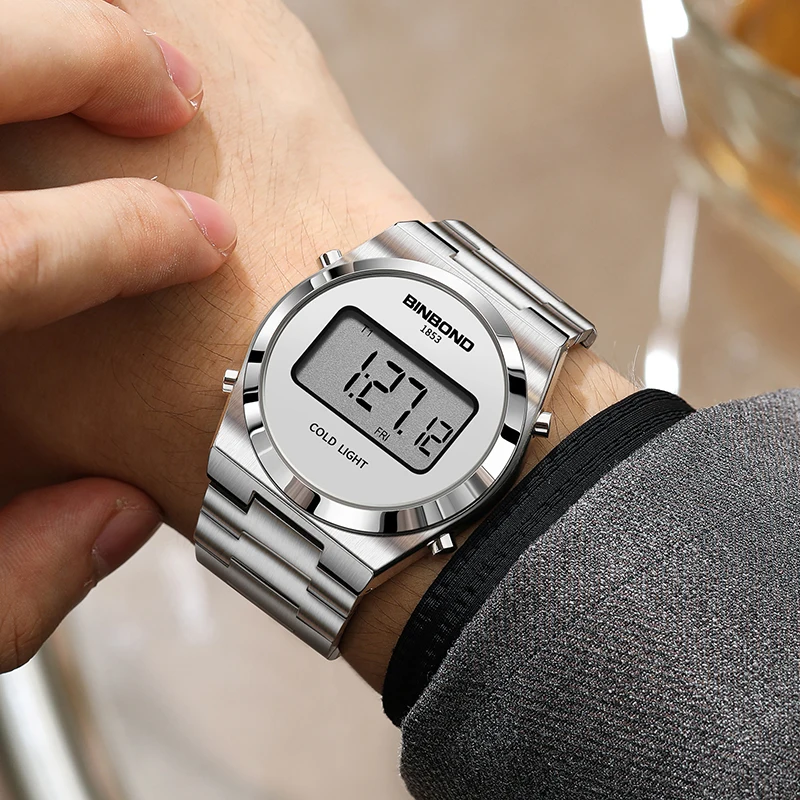 BINBOND Digital Sports Watch for Men Luxury Stainless Steel Electron Waterproof Men Wristwatch Luminous Clock Watches For Man
BINBOND Digital Sports Watch for Men Luxury Stainless Steel Electron Waterproof Men Wristwatch Luminous Clock Watches For Man