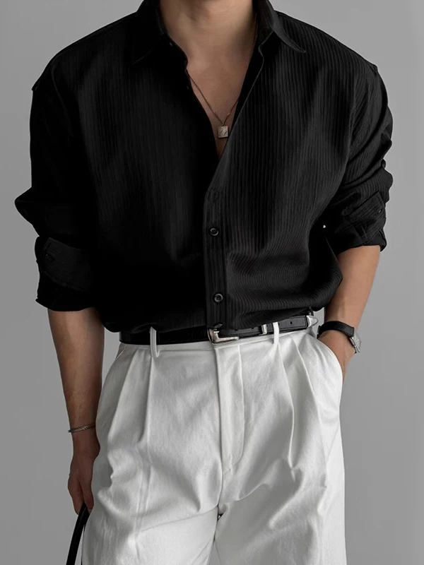 Extra Large 300 Pou Luxury Texture Men's irt Korean Sle Loose Casual irt Autumn New Design Youth Faion Daily Wear
Extra Large 300 Pou Luxury Texture Men's irt Korean Sle Loose Casual irt Autumn New Design Youth Faion Daily Wear