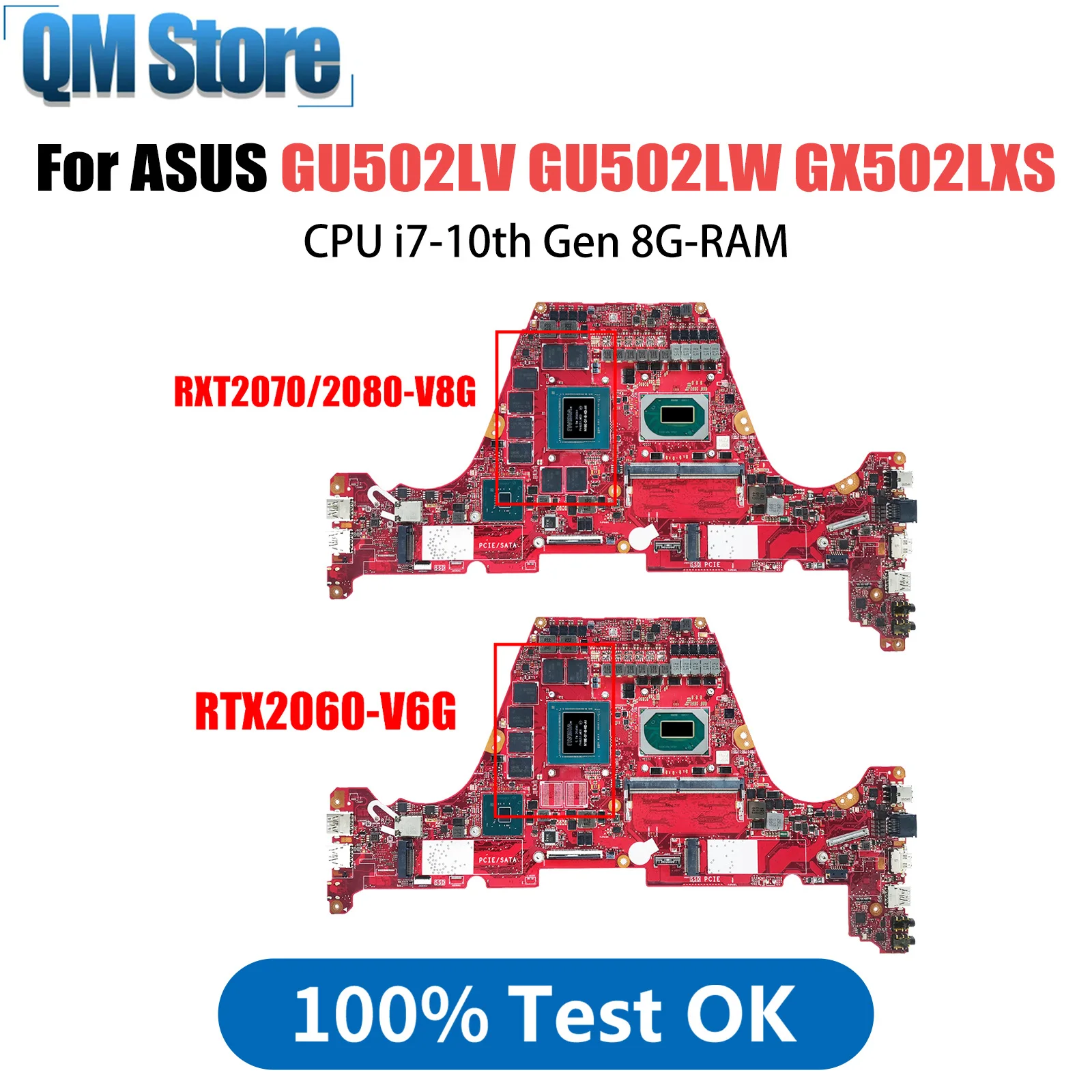 Mainboard For ASUS GX502LXS GU502LV GU502LX GU502LW GX502LWS GX502L GU502L Laptop Motherboard I7 10th Gen
Mainboard For ASUS GX502LXS GU502LV GU502LX GU502LW GX502LWS GX502L GU502L Laptop Motherboard I7 10th Gen