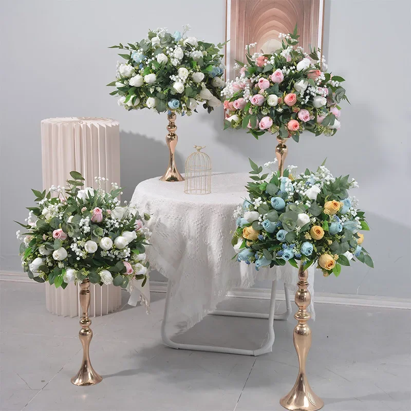 70CM Artificial Rose Bud Flower Ball Wedding Decoration Candle Holder Geometric Frame Iron Flower Decoration Floral Arrangement
70CM Artificial Rose Bud Flower Ball Wedding Decoration Candle Holder Geometric Frame Iron Flower Decoration Floral Arrangement