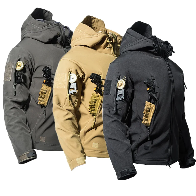 Men's Winter Autumn Warm Cargo Fleece Jackets Softshell Tactical Hood Windproof Outdoor Coats Hiking Camping Climbing Military
Men's Winter Autumn Warm Cargo Fleece Jackets Softshell Tactical Hood Windproof Outdoor Coats Hiking Camping Climbing Military