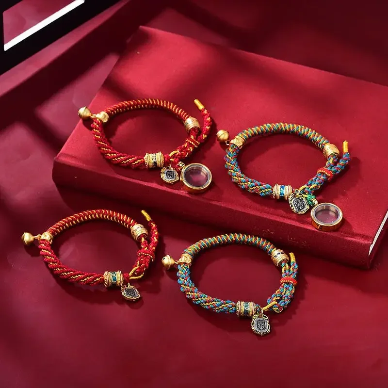 Ibetan-style Six-character Manifesta Hand Rope Colorful Rope Handmade Woven Red Rope Bracelet Female Benmingnian Dragon Men's
Ibetan-style Six-character Manifesta Hand Rope Colorful Rope Handmade Woven Red Rope Bracelet Female Benmingnian Dragon Men's