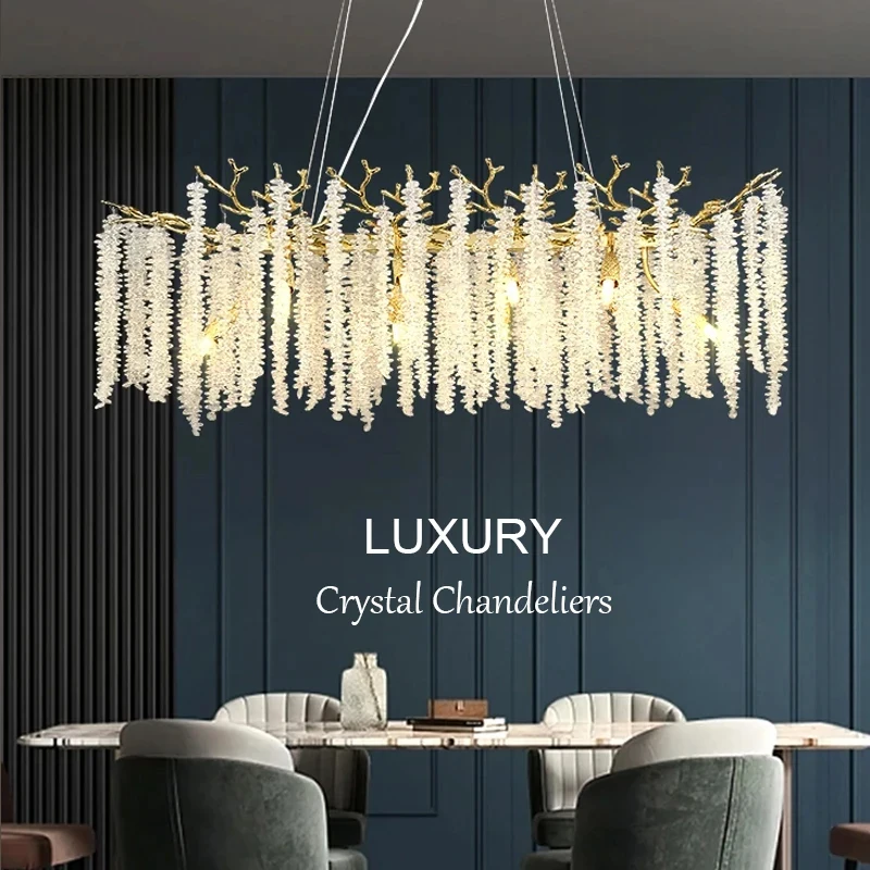 Modern Luxury Crystal Chandelier Living Dining Room Bedroom Crystal Ceiling Led Pendant Lamp Hanging Home Decor Lamp Fixture
Modern Luxury Crystal Chandelier Living Dining Room Bedroom Crystal Ceiling Led Pendant Lamp Hanging Home Decor Lamp Fixture